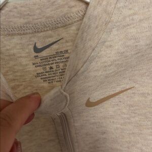 Nike Infant Cream Zip-Up Onesie